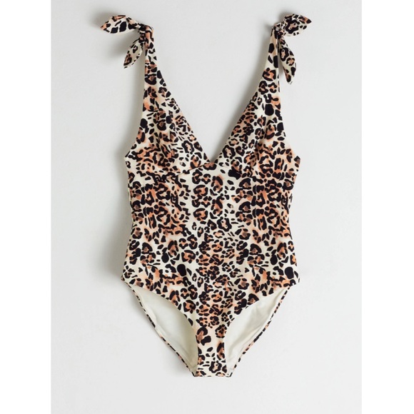 & Other Stories Other - &OtherStories Cheetah Plunging One-piece Swimsuit
